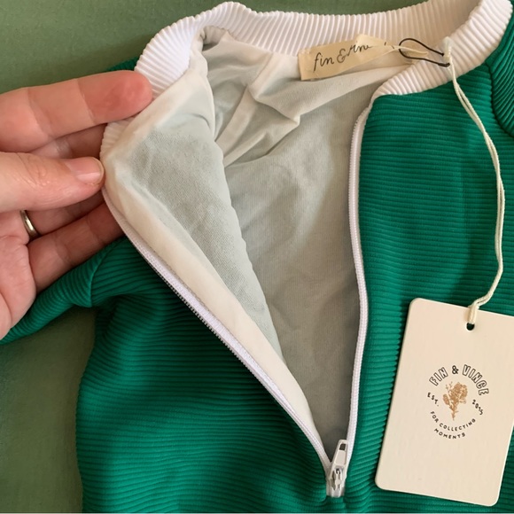 Fin & Vince Onesie Swimsuit in Emerald - Picture 3 of 4